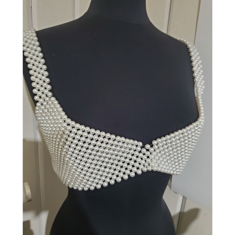 Pearl Beaded Bralette